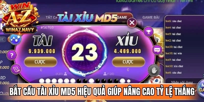 Bắt cầu tài xỉu MD5 hiệu quả giúp người chơi nâng cao tỷ lệ chiến thắng