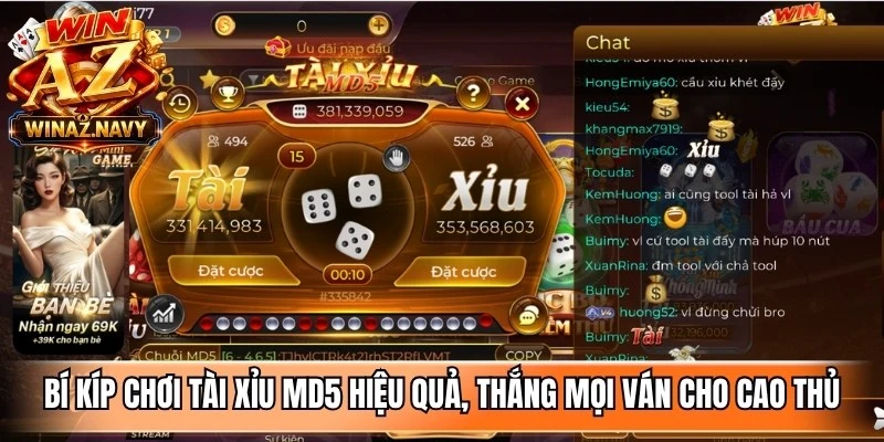 Bí kíp chơi tài xỉu md5 hiệu quả, thắng mọi ván cho cao thủ